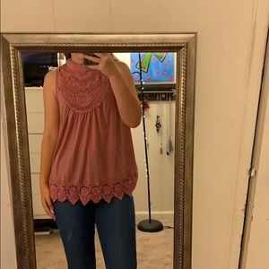 Pink Lacey Target tank top